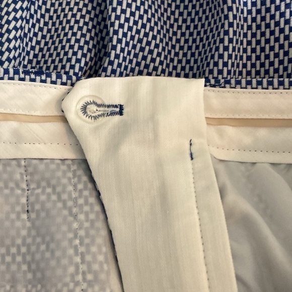 Banana Republic Factory 4 ankle pants Sloan curvy fit blue white - Picture 12 of 14